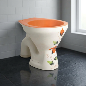 WC monobloc en céramique marron chocolat de luxe, à chasse d'eau double siphonique, de style européen occidental (EWC) - Product Image 5