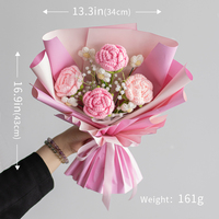 Bouquet de fleurs en crochet tricoté à la main personnalisable Bouquet de crochet pour la Saint-Valentin