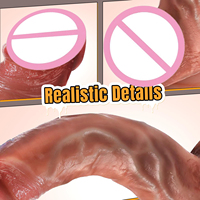 Dildo Anal Realista de 8 Pulgadas, Grueso, Firme y Flexible con Ventosa Fuerte y Bolas Grandes, Juguetes Sexuales para Adultos de Silicona Líquida Suave para Hombres