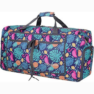 Échantillon gratuit Sac de sport pliable personnalisé en RPET Sac de voyage Sac de sport pliable en plastique recyclé provenant de bouteilles en PET - Product Image 2