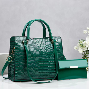 Borse a due pezzi con motivo coccodrillo, chiusura a cerniera, versatili, borse da donna casual e alla moda, borsa a tracolla da donna. - Product Image 4