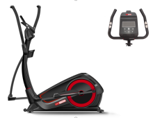 Elliptique avec écran LCD rétroéclairé bleu de 5 pouces - Résistance à 16 niveaux, volant d'inertie de 6,0 kg, pas de 33 cm, pédales réglables, capacité maximale de 120 kg - Product Image 2