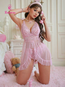 Groothandel Transparante Sexy Lingerie Kant Mesh Ondergoed Verleiding Nachtjapon Erotische Nachtkleding Voor Lief Meisje Ey10503 S - Product Image 3