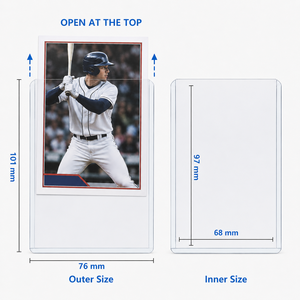 Lot de 25 protège-cartes rigides transparents 35PT 3x4 pour cartes de sport et cartes TCG - Product Image 3