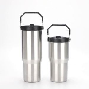 <b>Double</b> <b>Wall</b> Stainless Steel Car <b>Cup</b> with Easy Grip Handle, 20oz Vacuum Travel Tumbler for Coffee and Daily Drinks - Product Image 6