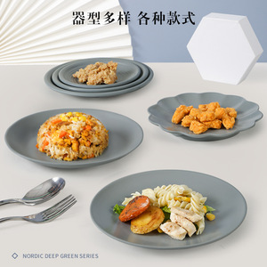 Plato de Melamina Estilo Nórdico, Redondo, Color Sólido, Duradero, para Restaurantes y Hoteles - Product Image 2