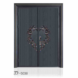 Porte de sécurité en aluminium JLF-5029, design traditionnel, anti-effraction, ouverture latérale, porte extérieure résidentielle - Product Image 4