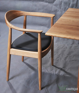 Moderno americano Kennedy poltrona sedia da ufficio con cuscino in pelle PU Chaises De Salle una mangiatoia En Bois massiccio - Product Image 5