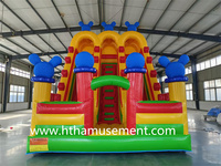 Vente flash : Combo gonflable en PVC, château gonflable coloré avec toboggan, aire de jeux pour enfants, parc sportif