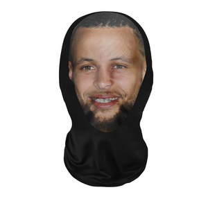 Masque de cyclisme respirant avec impression visage LeBron James, couvre-chef de sport d'extérieur unisexe, protection solaire en maille amusante, sous licence, marque privée - Product Image 4