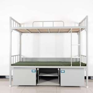 Literas modernas de acero doble de metal <span class=keywords><strong>con</strong></span> <span class=keywords><strong>escritorio</strong></span> y armario para dormitorio de apartamento dormitorio escolar - Product Image 5