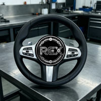 Volant sport en cuir avec LED en fibre de carbone personnalisé pour BMW Série 1 3 5 7 X5 F15 X6 F16 F30 F20