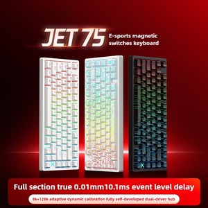 Clavier de jeu mécanique électronique Select JET75 à interrupteurs magnétiques, avec déclenchement rapide 0,01 mm, 8K, 128K, faible latence, 0 zone morte - Product Image 2