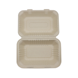 6 pulgadas para llevar bagazo contenedor de alimentos almeja Shell caja de comida desechable compostable <span class=keywords><strong>microondas</strong></span> - Product Image 2