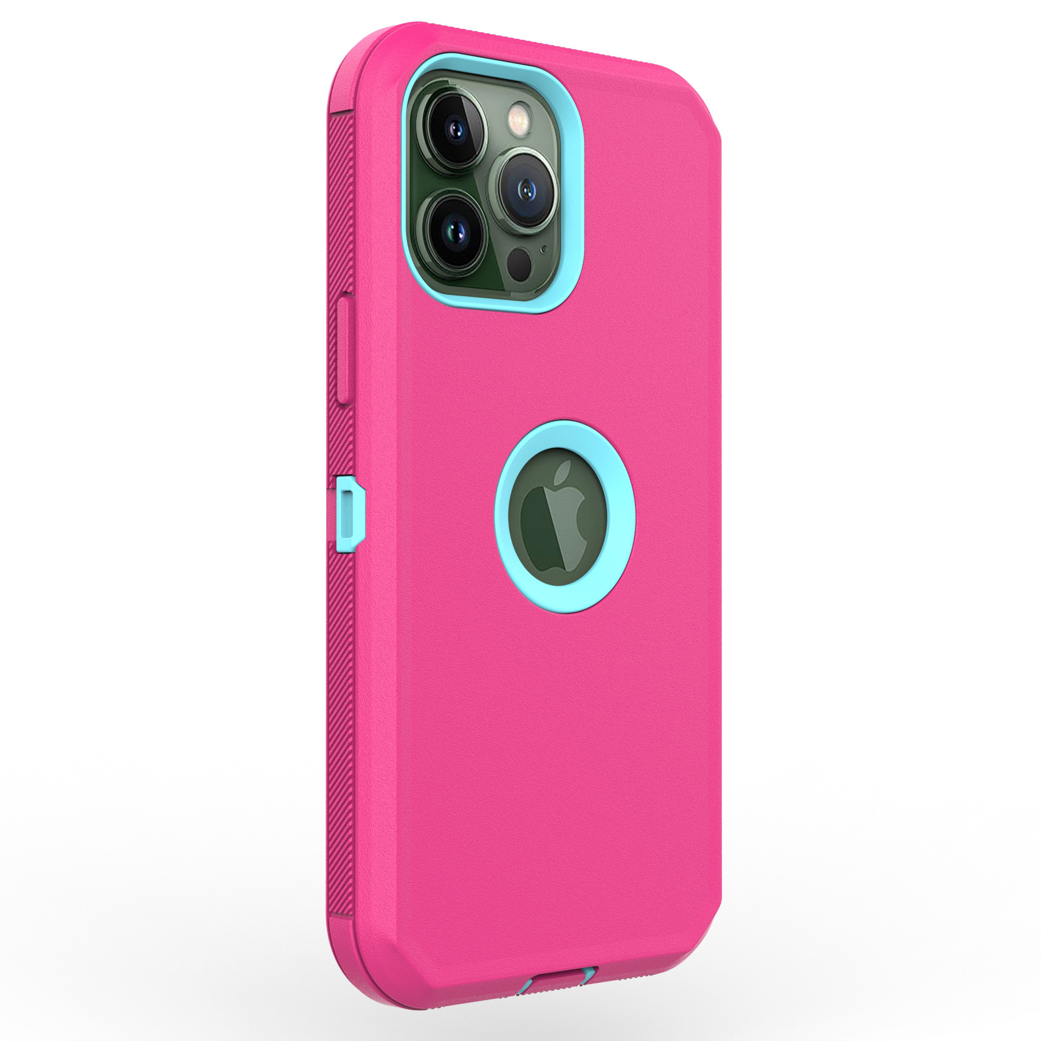 Rose vif + bleu sarcelle