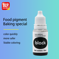 Colorant alimentaire liquide noir comestible halal 10g, double usage pour l'eau et l'huile, marque Kaibei