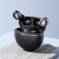 Écouteurs sans fil de luxe style bijoux, étui de chargement sphérique esthétique, casque Bluetooth TWS avec finition chromée, cadeau d'hiver