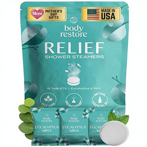 Tabletas de Aromaterapia para Ducha Body Restore, Paquete de 15 Unidades en Bolsa, Tabletas de Aceite Esencial de Eucalipto Premium para Mujeres, Alivio del Estrés - Product Image 1