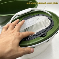 Seau à appâts vivants TG Hard Shell 2-en-1 avec passoire amovible pour le stockage de poissons vivants de carpe en extérieur