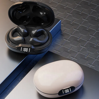ANC earphone TWS, headphone olahraga suara Stereo HiFi tanpa kabel tahan air dengan kait telinga TWS