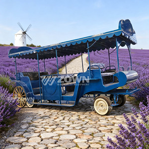 Grande carrière de tourisme électrique de luxe classique en fer, alimentée par batterie, bleue, pour les mariages et le tourisme professionnel - Product Image 6