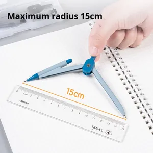 Set <span class=keywords><strong>di</strong></span> 2 Compassi Metallici Deli VC1 Basic con Ricariche <span class=keywords><strong>di</strong></span> Matita 2B per Esami e Disegno degli Studenti - Product Image 2