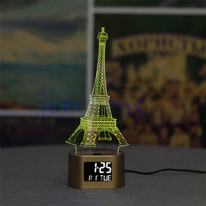 Đèn bàn ánh sáng ban đêm khách sạn móng tay pha lê đèn 3D Đồng hồ cơ sở đèn đêm trang trí nhà đèn LED trang trí nội thất - Product Image 1