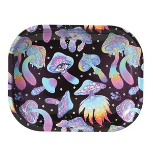 ถาดกลิ้งโลหะแบบปรับแต่งได้ถาดใส่บุหรี่พิมพ์ลายเต็มรูปแบบใหม่อุปกรณ์เสริมสำหรับการสูบบุหรี่สมุนไพร - Product Image 3