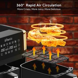 Friggitrice ad aria doppia 6 in 1 friggitrici ad aria sanitaria con 2 cestini per friggere indipendenti sincronizzazione cottura 8L <span class=keywords><strong>elettrodomestici</strong></span> da <span class=keywords><strong>cucina</strong></span> intelligenti di <span class=keywords><strong>dimensioni</strong></span> familiari - Product Image 3