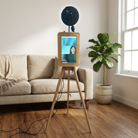 Prix d'usine OEM Photobooth double face en chêne, couleur personnalisable, avec imprimante flash intégrée et flight case portable pour événements festifs