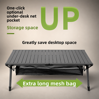 Table de camping pliable légère et portable pour l'extérieur - en alliage d'aluminium, hauteur réglable, résistante à l'eau, pour pique-nique et plage