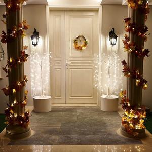 1.5m פיות חג המולד עץ ערבה LED מוטיב אורות לבן חם עבור מקורה חיצוני ליל כל הקדושים מסיבת גן קישוט אור - Product Image 4