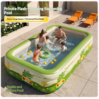 Premium Übergroßer Aufblasbarer Erwachsenen-Swimmingpool Verstärkter Familienpool Tragbarer Garten-Sommer-Wasseraktivitätsbecken