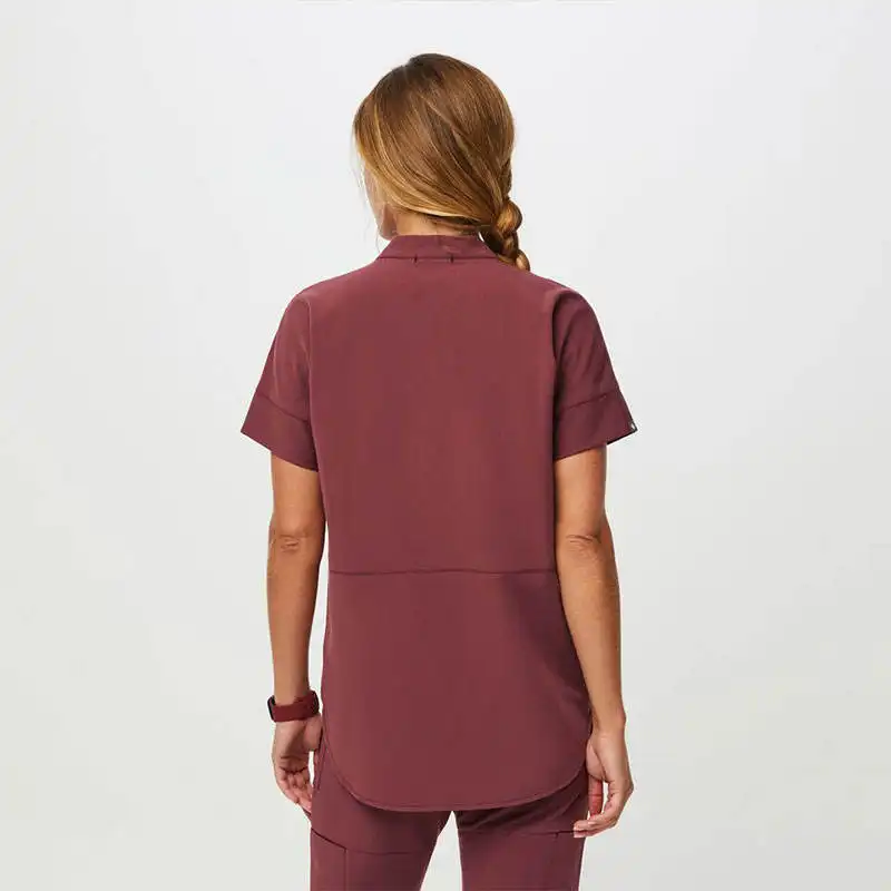 Uniformi per scrub per allattamento atletico personalizzate in fabbrica imposta uniformi per scrub per ospedale medico in Spandex