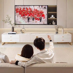 <span class=keywords><strong>Meuble</strong></span> TV moderne en panneaux <span class=keywords><strong>de</strong></span> bois avec grand rangement, console <span class=keywords><strong>de</strong></span> salon, <span class=keywords><strong>meuble</strong></span> multimédia pour salon et chambre à coucher, <span class=keywords><strong>blanc</strong></span> - Product Image 2
