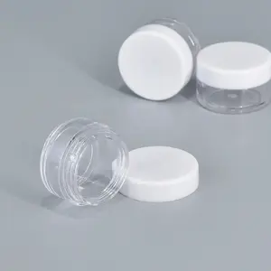 Nhỏ Vòng Hình Dạng Lip Mặt Nạ Balm Lon Skincare Container 5G Mini Rõ Ràng PS Nhựa Trong Suốt Lọ Mỹ Phẩm Mẫu Mắt Kem Jar