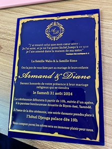 <span class=keywords><strong>Carte</strong></span> d'invitation de mariage personnalisée en acrylique transparent de luxe, conte de fées Raiponce, 15e anniversaire, Quinceañera, musique, croix - Product Image 3