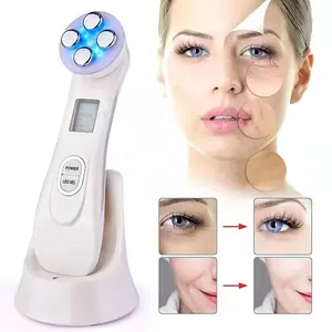 Wholesale 5 in 1 Instrument Facial Lifting And Anti-Aging Wrinkle Skin Care Instrument Beauty RF Massage Red Light Eye-Beauty