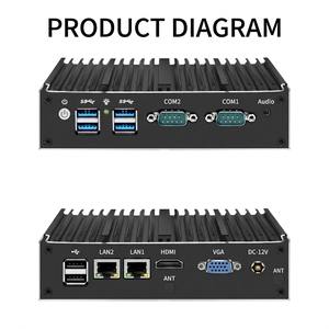 คอมพิวเตอร์อุตสาหกรรมขนาดเล็กแบบไร้พัดลม ทนทาน ใช้ Intel J4125 Quad Core แรม DDR4 พอร์ตเชื่อมต่อแบบคู่ RS232/RS485 USB VGA <span class=keywords><strong>HD</strong></span> SSD WIFI/4G GPIO ทำงานได้ตลอด 24 ชั่วโมงทุกวัน - Product Image 4