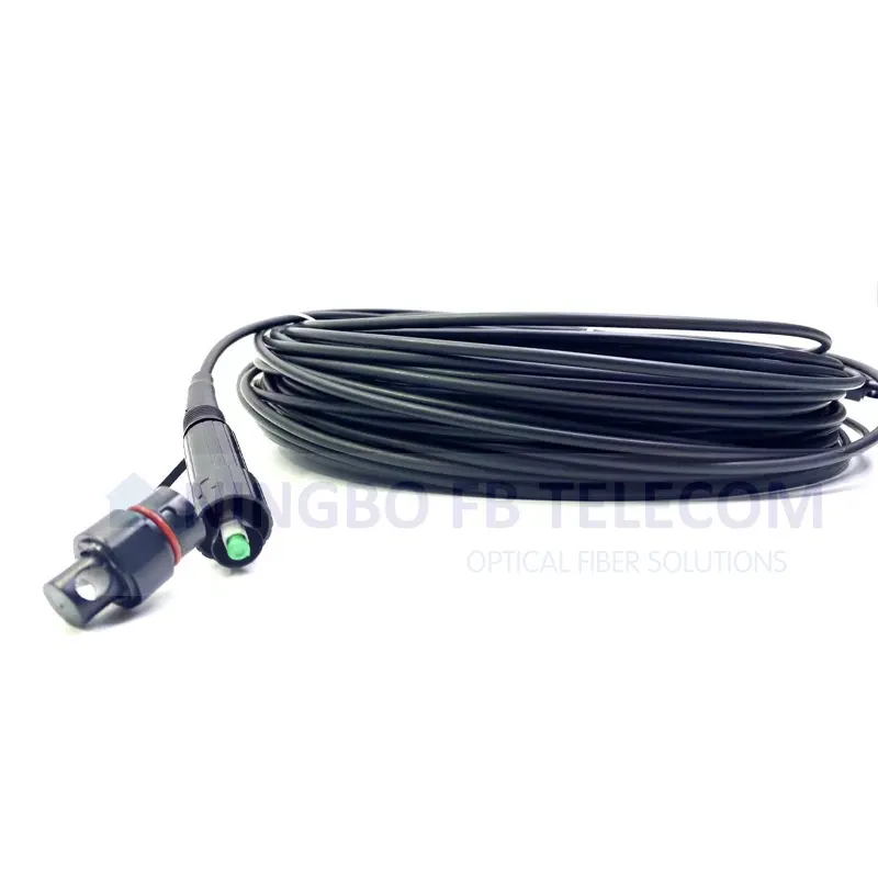 Waterproof pre-terminated drop cable patch cord Mini SC pre-connectorized Hardened cable