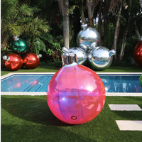 Boules gonflables brillantes personnalisées, décorations de Noël, boules de Noël réfléchissantes, sphère chromée, boule miroir pour les fêtes de Noël