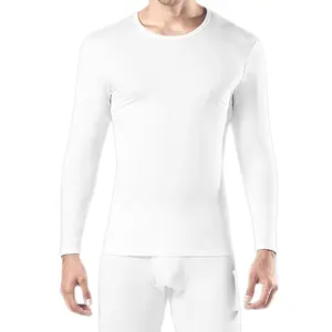 Mens Thermiek Base Layer Set 2Pc Dunne Wicking Crew Hals Lange Onderbroek