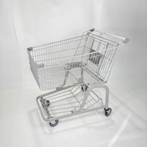 Chariot de courses en fil métallique de style allemand, zingué, robuste, pour supermarché et épicerie - Product Image 3