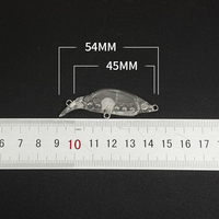Non peint naufrage vairon 45mm 3.3g japon conception ruisseau pêche leurre corps Jerkbait Wobblers truite perche basse Isca appât artificiel