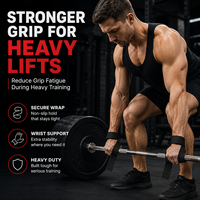 Sangles de musculation rembourrées personnalisées avec support de poignet pour soulevé de terre, powerlifting et entraînement en salle de sport
