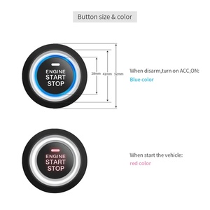 EASYGUARD PKE Système d'alarme de voiture sans clé, démarrage automatique, bouton de démarrage, application NFC pour smartphone, verrouillage/déverrouillage, clés de style Audi - Product Image 2