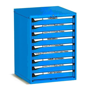 Fami Master Key Comfort <b>Drawer</b> Cabinet 9 <b>Drawers</b> 714x726x1000 Mm Blue Ral5012 <b>Tool</b> Storage - Product Image 2