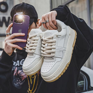 Chaussures de skate respirantes tendance, semelles épaisses, chaussures décontractées rétro de haute qualité pour hommes, maille, printemps, jour, Fat Ding, augmentation de la taille - Product Image 3