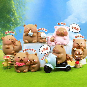 Yu Mo Craft Caja Sorpresa de Figuras de Resina de Cerdito Silly Pig, Adornos de Anime y Dibujos Animados, Colección de Regalos - Product Image 2