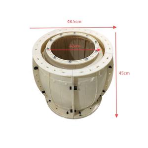Molde de Plástico para Cubo de Flores con Veta de Madera Prefabricado de Jardín Decorativo de Concreto Macetero Grande Moldes de Plástico para Macetas en Venta - Product Image 1